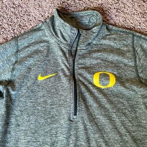 Nike Q-Zip Pullover Shirt Small Womens Oregon Ducks Green